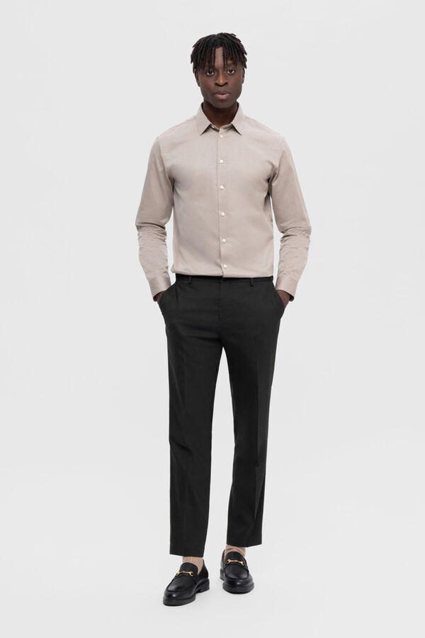 Selected Calça de terno slim fit Verde