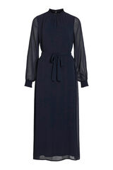 Vila Vestido midi em chiffon Azul