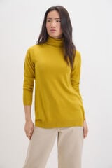 Cortefiel Jersey cuello vuelto Amarillo