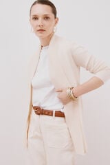 Cortefiel Cardigan with shawl neckline Ivory