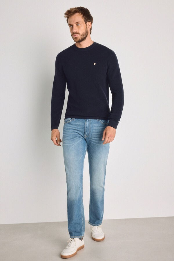 Jack & Jones 100% cotton regular jumper Navy