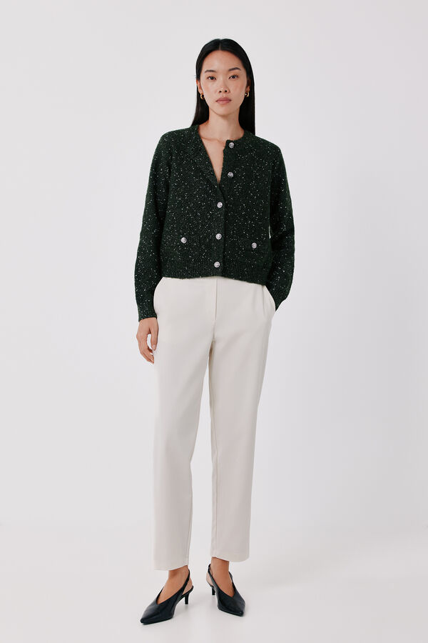 Cortefiel Short button jacket Kaki