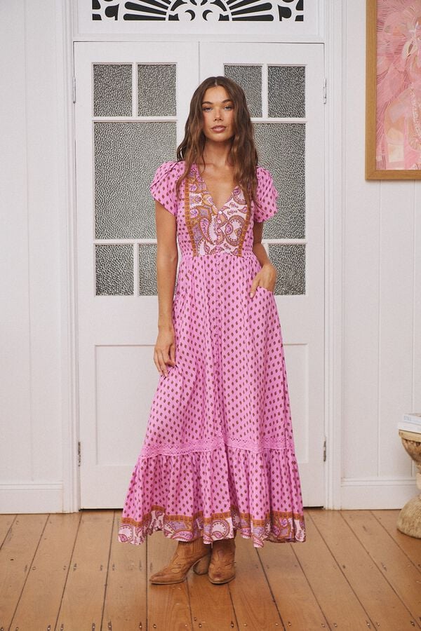 Jaase Vestido comprido Carmen Subiu