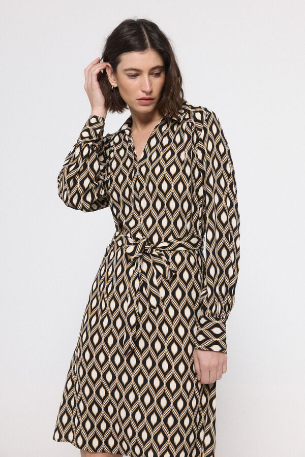 Vero Moda Vestido camiseiro midi Preto