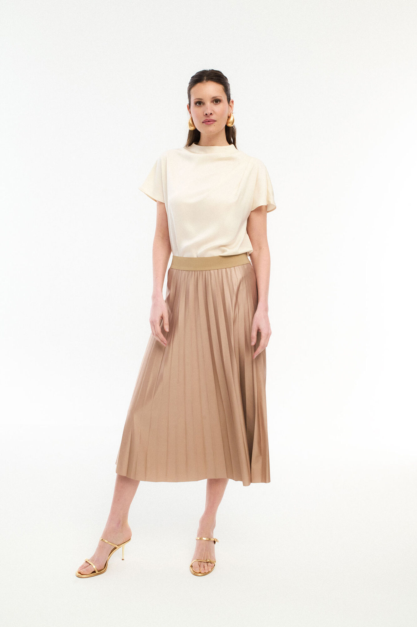 Vila Saia midi plissada