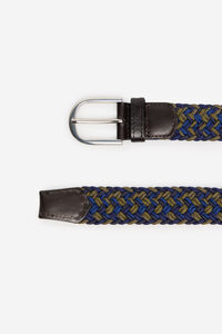 Cortefiel Elastic braided belt Navy