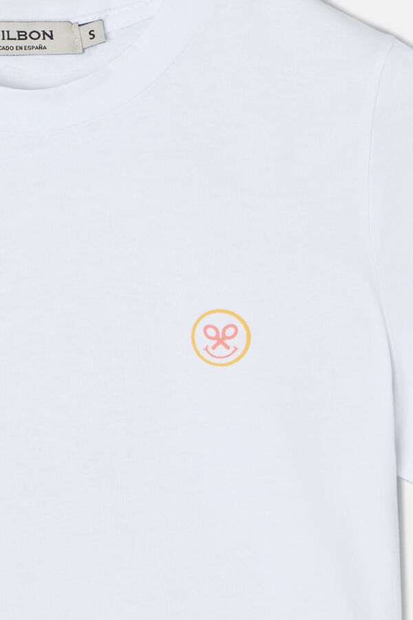 Silbon Camiseta smile colores Blanco