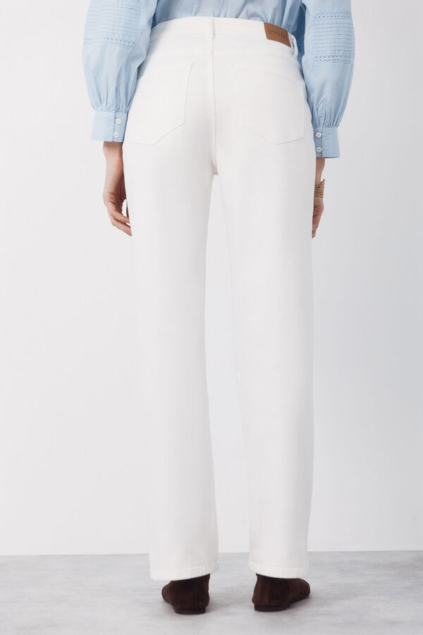 Cortefiel Straight jeans White