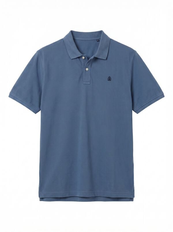 Cortefiel Piqu&eacute; basic polo shirt Blue