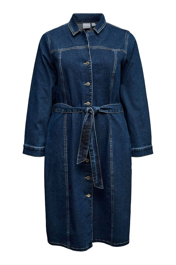 Vero Moda Curve Vestido jeans curto plus size Azul