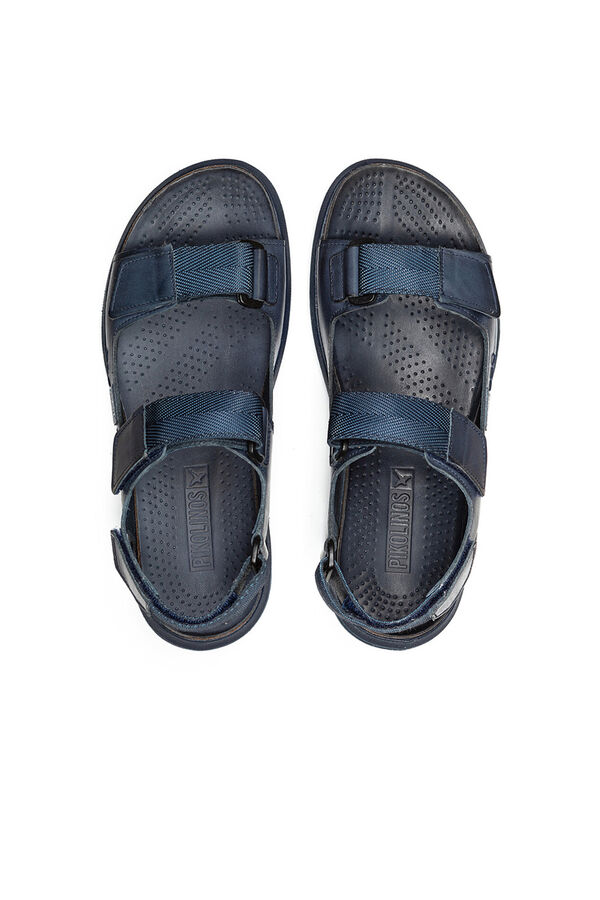 Pikolinos Sand&aacute;lias rasas com fecho aderente para homem Azul