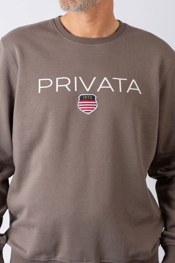Privata Sweatshirt com gola redonda Tostado
