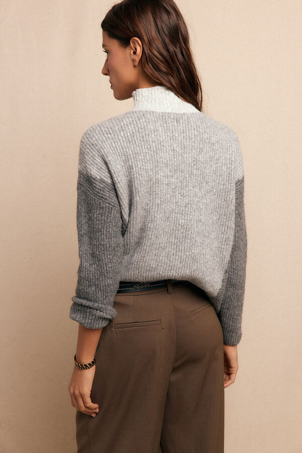 Slowlove Intarsia jumper Printed grey