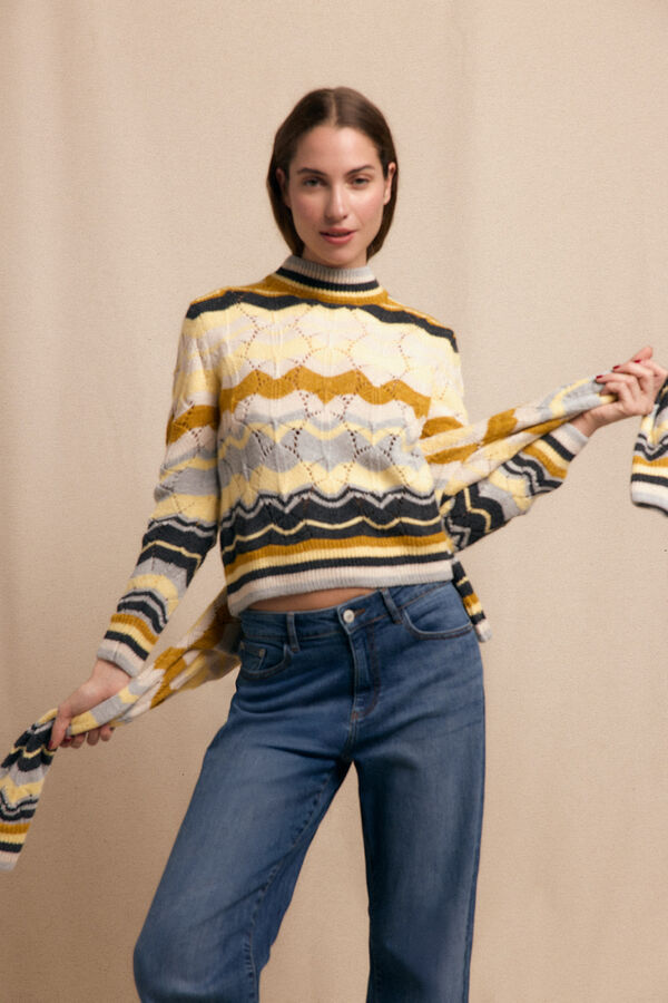 Slowlove Jersey ondas multicolor Amarelo