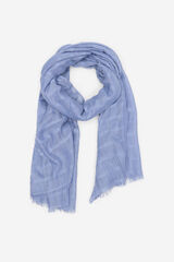 Cortefiel Lurex textured scarf Blue