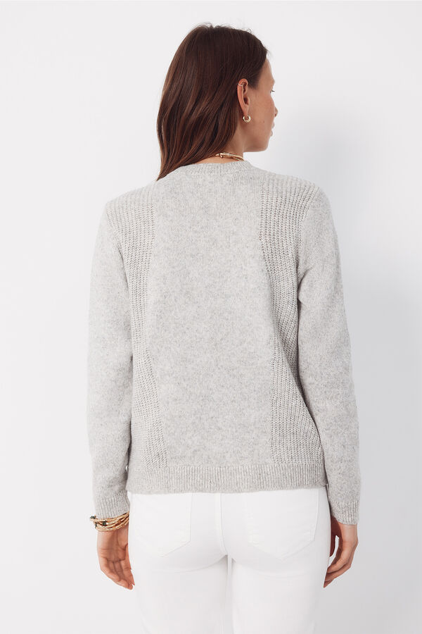 Cortefiel Combined knit jumper Grey