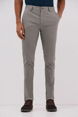 Cortefiel Slim-fit print chinos pants Grey