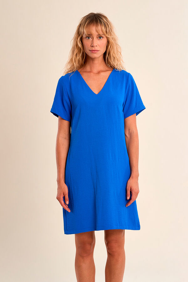 Molly Bracken Short sleeve straight cut dress Blue