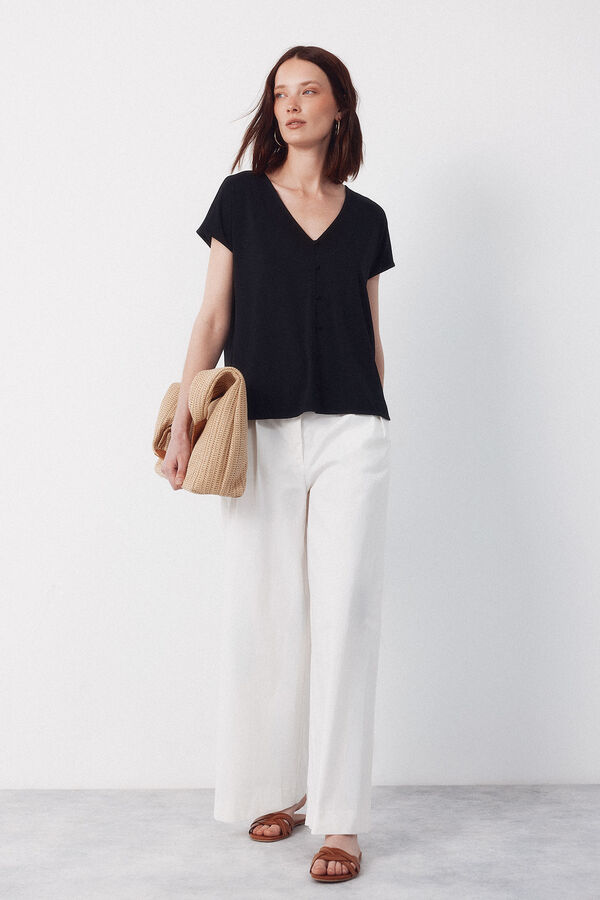 Cortefiel Raffia ring hobo bag Nude