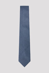 Cortefiel NATURAL silk tie Blue