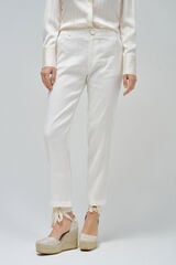 Salsa Jeans Calças chino de linho slim fit Branco