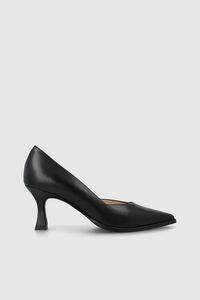 Cortefiel Zapatos de salón de mujer en ante de color burdeos. Negro