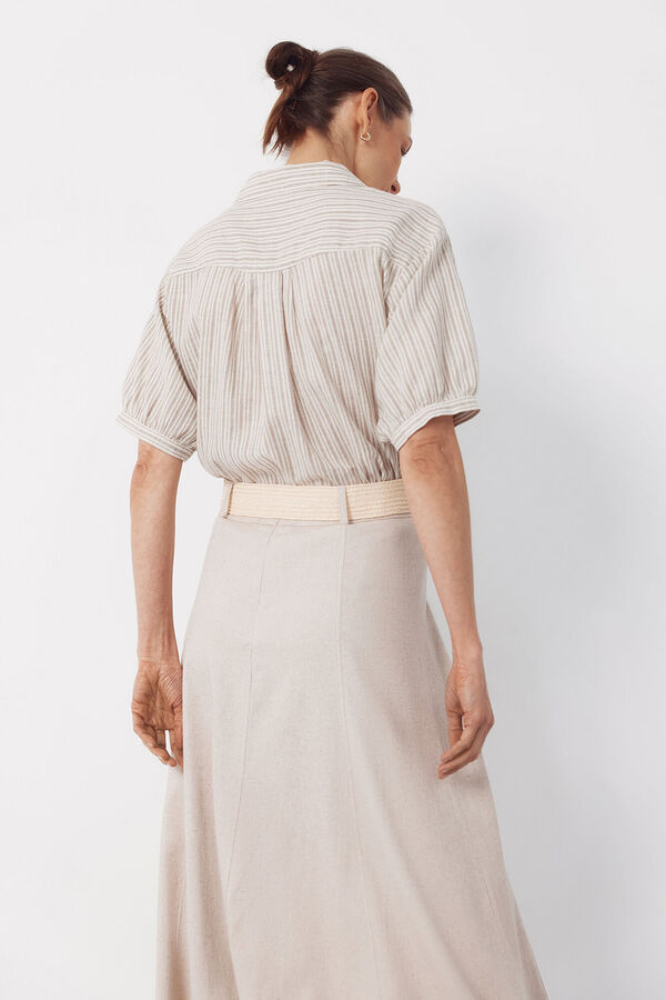 Cortefiel Rustic short sleeve shirt Printed brown