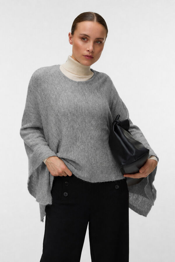 Vero Moda Fine knit poncho Grey