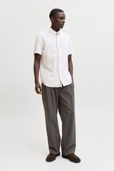 Jack & Jones Linen short sleeve shirt Printed white