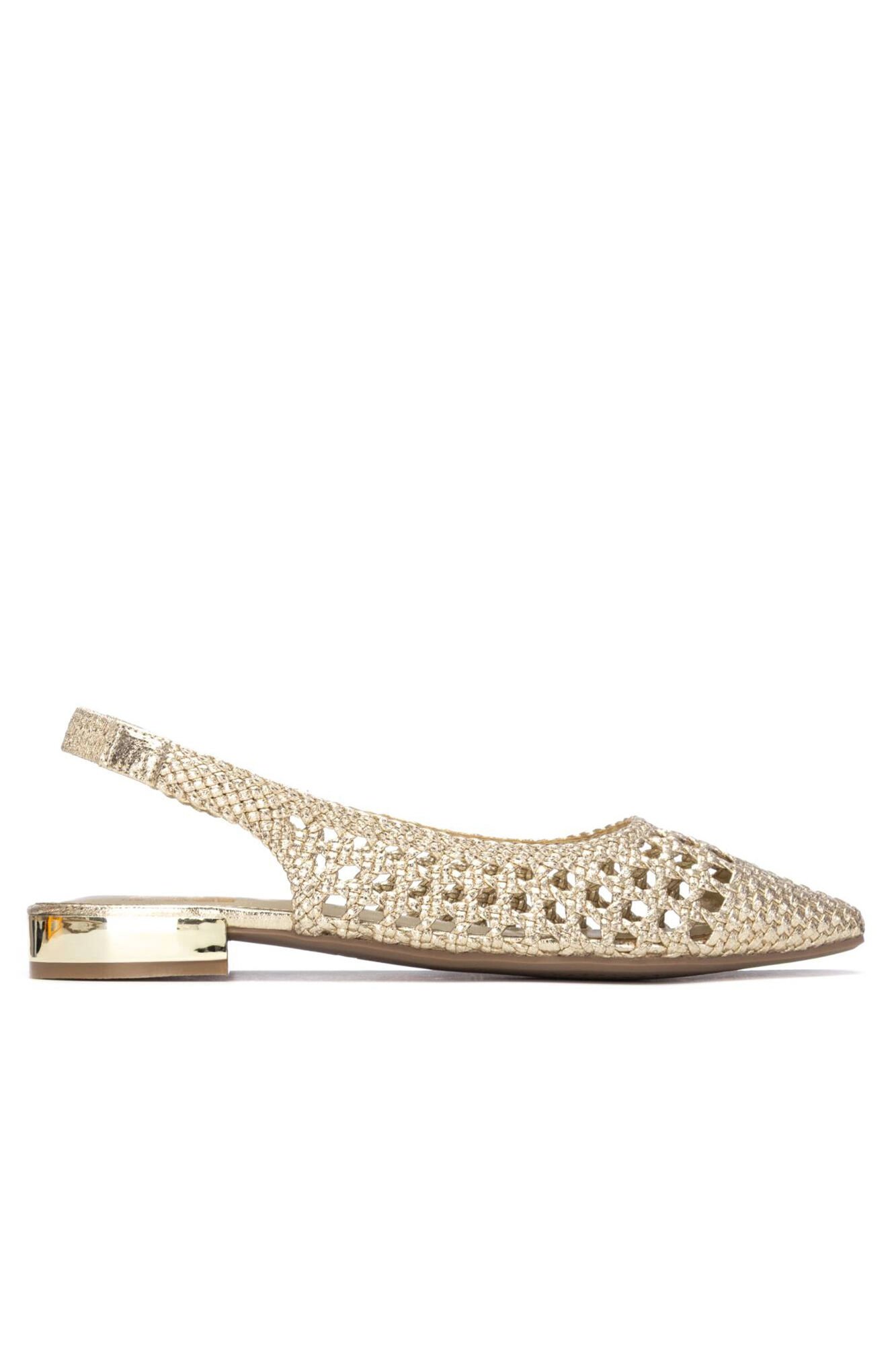 XTI Sabrinas de malha entran&ccedil;ada com salto baixo