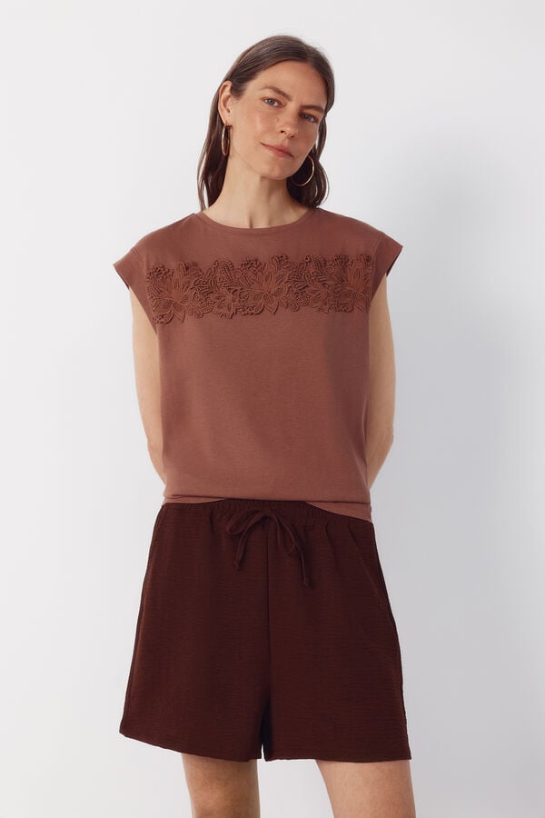 Cortefiel Fluid Bermuda Dark brown