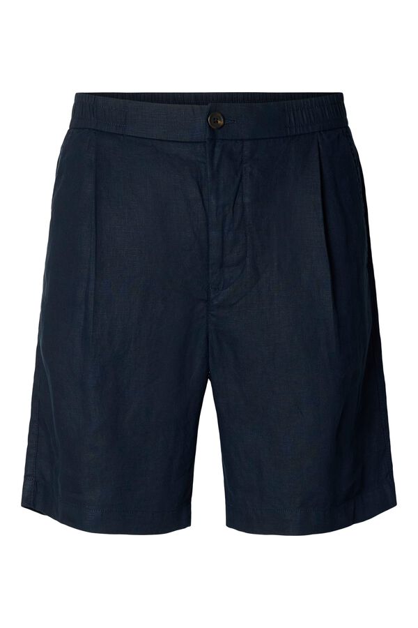 Selected Linen short trousers Navy