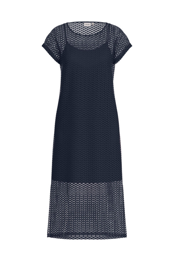 Vila Midi dress with openwork details Navy