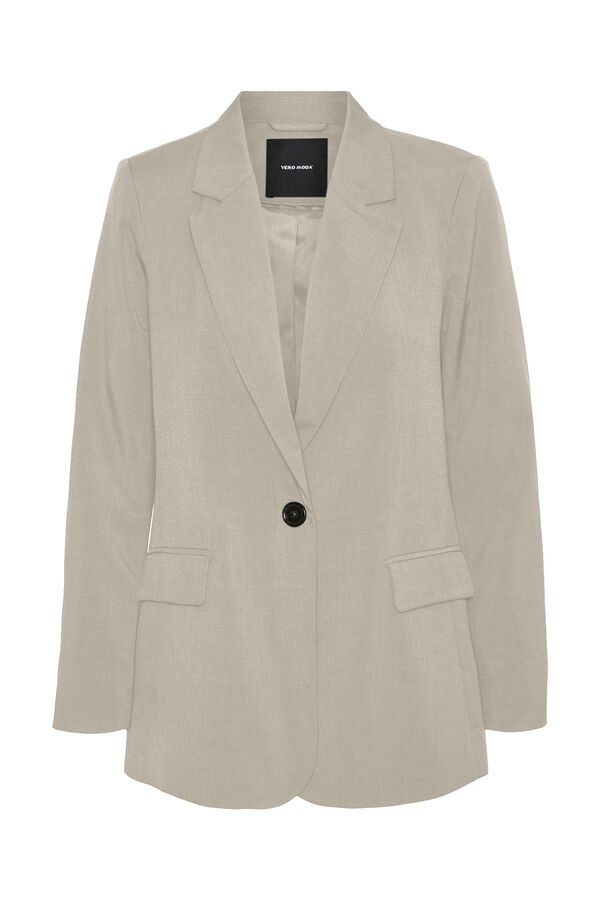 Cortefiel Women's oversize long-sleeved blazer Grey