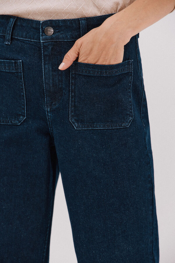 Cortefiel  marine trousers pockets Blue