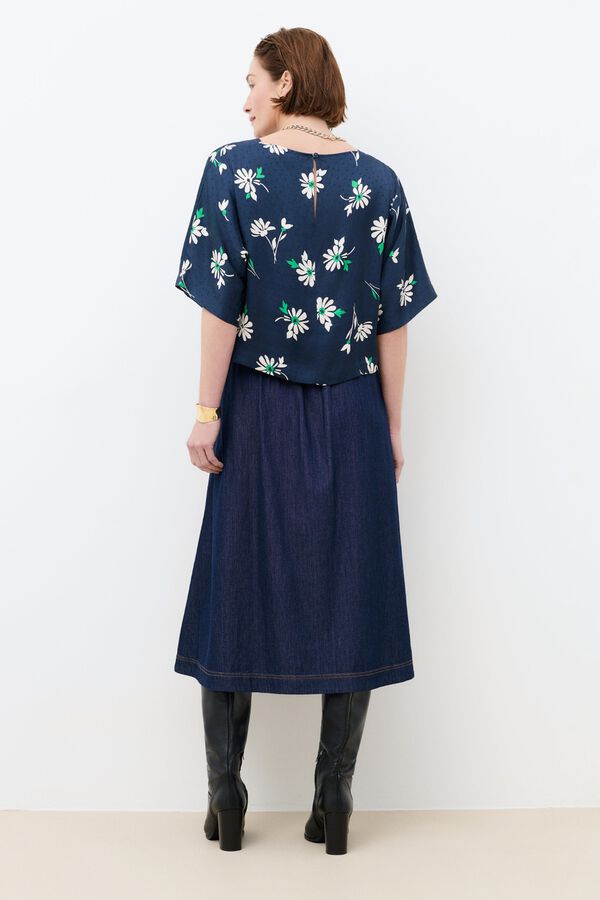 Caroll Camisa curta Cscarf Azul