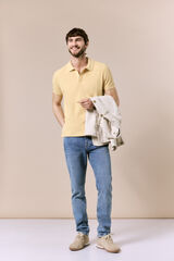 OOTO Piqu&eacute; basic polo shirt Gold