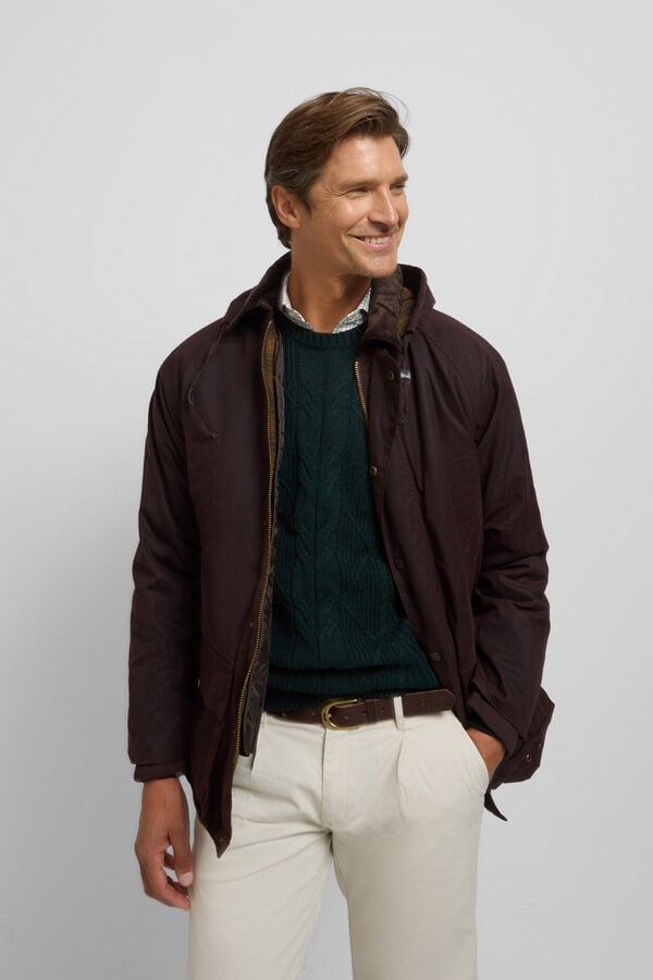 Silbon Sobretudo encerado clássico Castanho