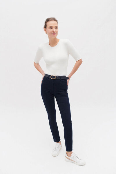 Cortefiel Shaping slim trousers Navy