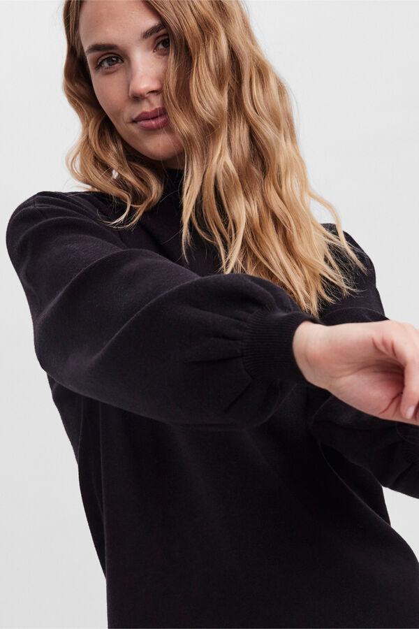 Vero Moda Jersey-knit long sleeve dress Black