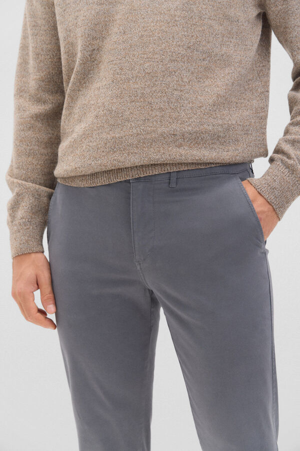 Cortefiel Slim fit chinos Grey