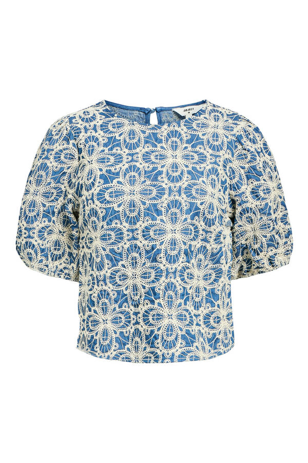 Object Top piqué bordado Azul
