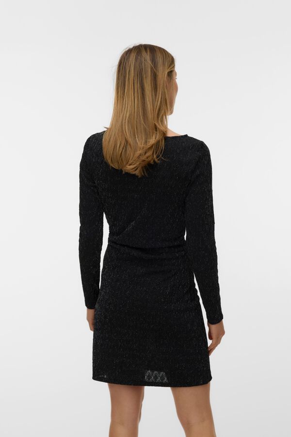 Vero Moda Vestido curto metalizado Preto
