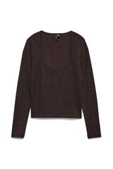 Vero Moda Top de manga comprida com manga quadrado Castanho