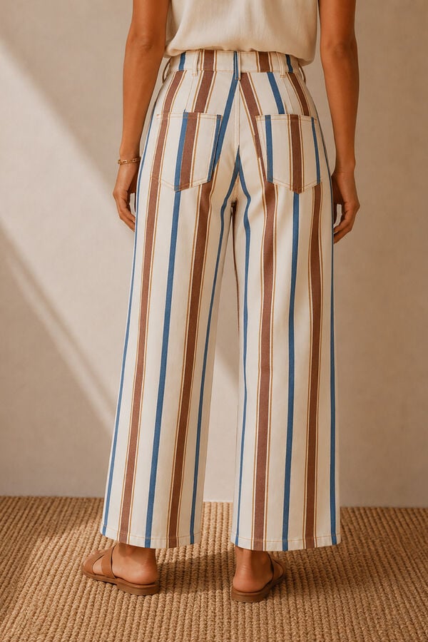 Vila Multicoloured wide leg trousers Multicolour