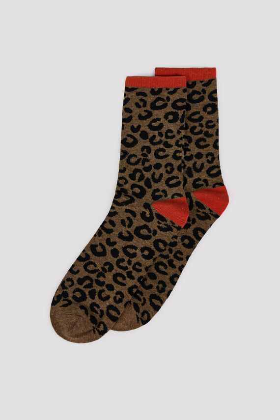 Calcetines largos leopardo