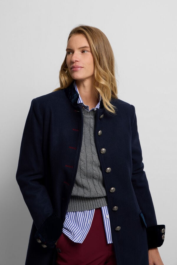 Silbon Sobretudo longo de marinheiro Azul