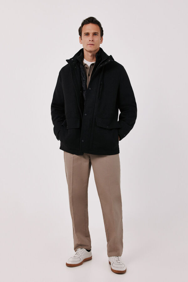 Cortefiel Jacket with lining Dark brown