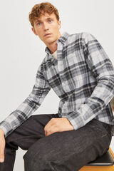 Jack & Jones Camisa de flanela Cinzento