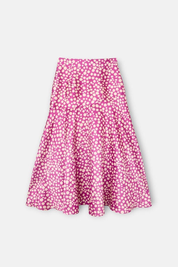 Silbon Saia Event Collection midi estampada Roxo